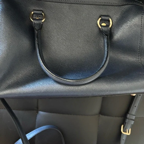 Coach Rowan Satchel Blue Leather Crossbody Purse - Picture 5 of 12